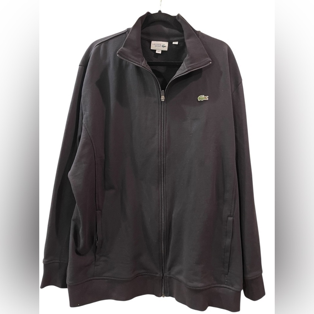 Lacoste Sport Men's Full Zip Black Jacket Pockets Size: 2XL Big